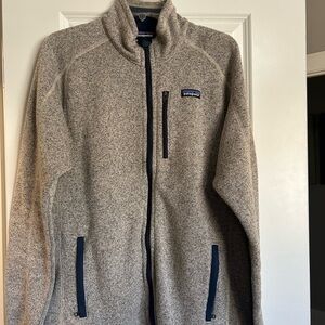 Orvis Men's Tan Zip-Up Sweater